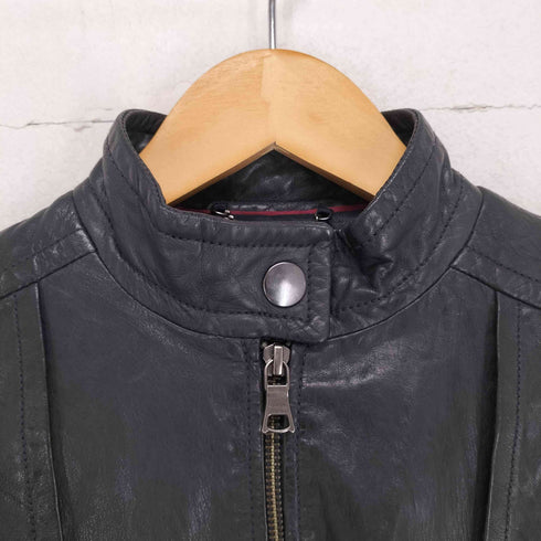 バナナリパブリック BANANA REPUBLIC ラムレザーシングルライダースジャケット レディース XS