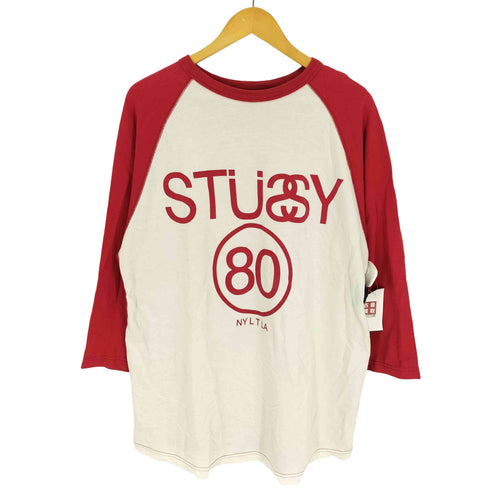 ステューシー Stussy 00S ロゴプリント 80 ナンバリング NY LT LA ラグランスリーブ Tシャツ メンズ import:XL