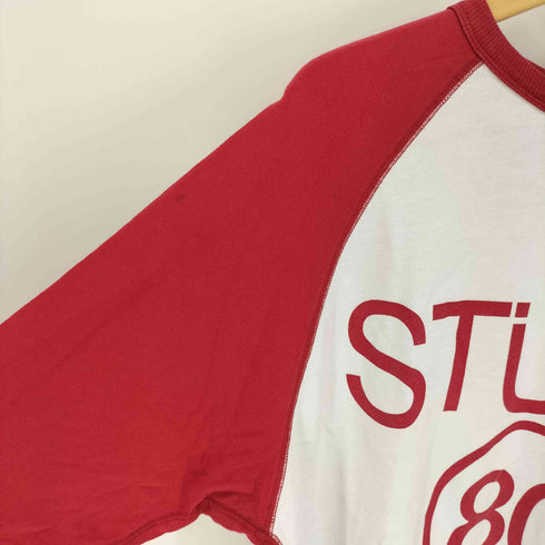 ステューシー Stussy 00S ロゴプリント 80 ナンバリング NY LT LA ラグランスリーブ Tシャツ メンズ import:XL