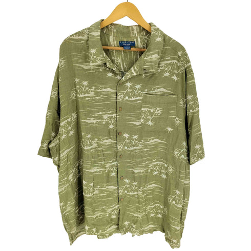 ピューリタン PURITAN ヤシの木 レーヨン アロハ シャツ メンズ 3XL