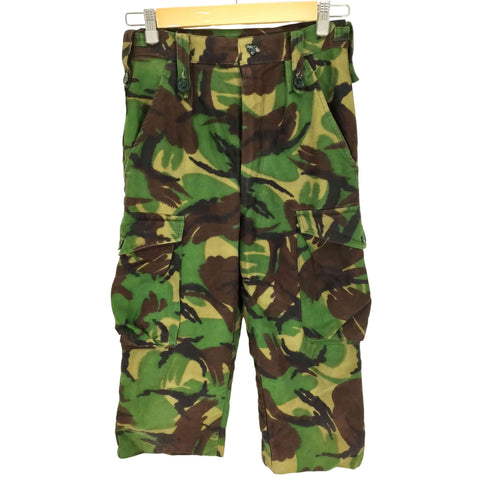 ユーロミリタリー Euro military 90S TROUSERS COMBAT DPM イギリス軍 ウッドランドカモ サイドアジャスター クロップド リメイク カーゴ ジョーツ 99年製 メンズ L76 W72 S88