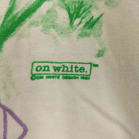 90S USA製 on whiteボディ KIAWAH ISLAND プリント クルーネック Tシャツ メンズ