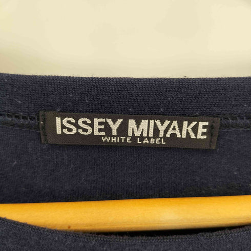 イッセイミヤケホワイトレーベル ISSEY MIYAKE WHITE LABEL 12AW 無地 コットン ストレッチ クルーネックTシャツ メンズ