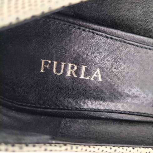 フルラ FURLA 素材切替 ハラコ ローヒール パンプス レディース