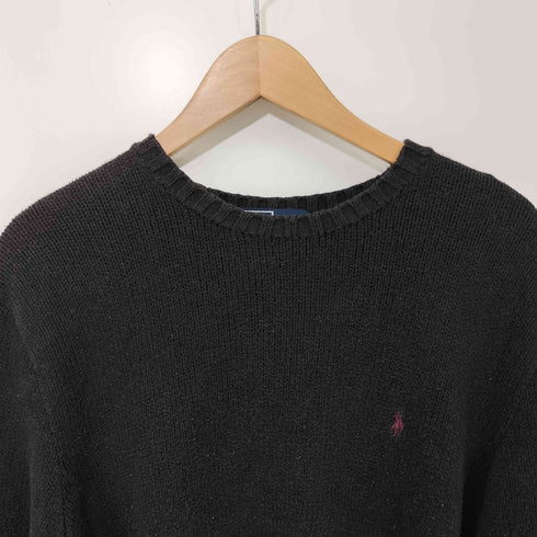 ポロバイラルフローレン Polo by RALPH LAUREN 90S ポニー刺繍 コットン クルーネック セーター メンズ import:M