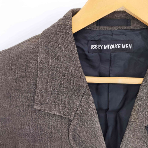 イッセイミヤケメン ISSEY MIYAKE MEN 99SS 黒タグ 草木染め リネン 3B テーラードジャケット メンズ JPN:XL