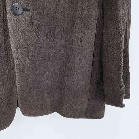 イッセイミヤケメン ISSEY MIYAKE MEN 99SS 黒タグ 草木染め リネン 3B テーラードジャケット メンズ JPN:XL