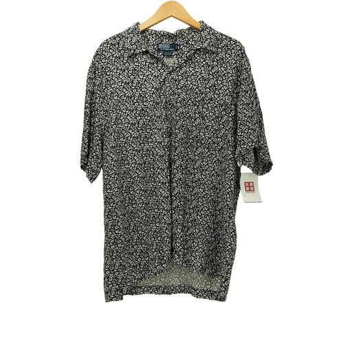 ポロバイラルフローレン Polo by RALPH LAUREN CLAYTON ポニー無し 花柄 レーヨン ループカラー オープンカラー シャツ メンズ import:M