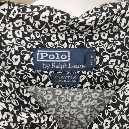 ポロバイラルフローレン Polo by RALPH LAUREN CLAYTON ポニー無し 花柄 レーヨン ループカラー オープンカラー シャツ メンズ import:M