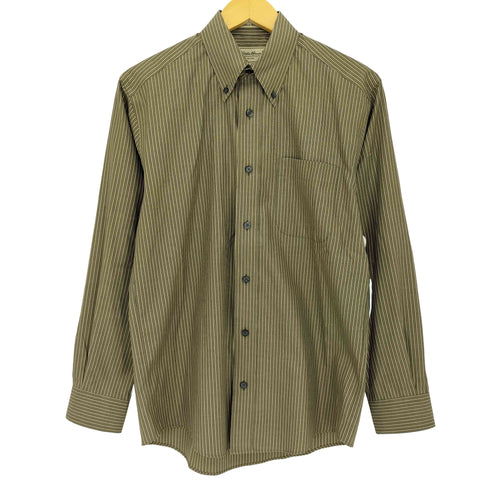 エディーバウアー Eddie Bauer WRINKLE RESISTANT ストライプ ボタンダウンシャツ メンズ import:XS