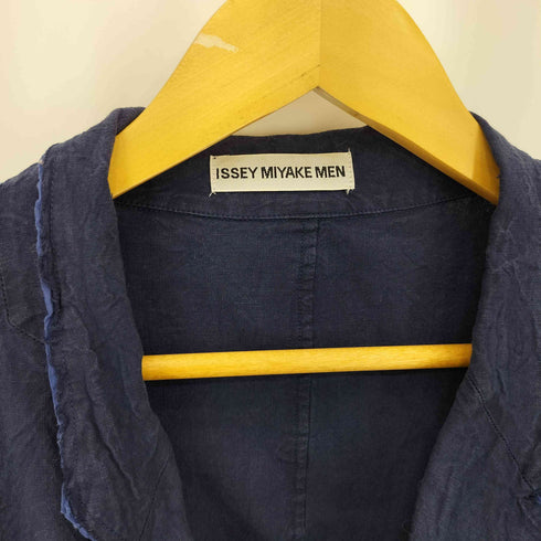 イッセイミヤケメン ISSEY MIYAKE MEN 00SS 銀タグ シワ コンデンス加工 リネン 2B テーラードジャケット メンズ 02