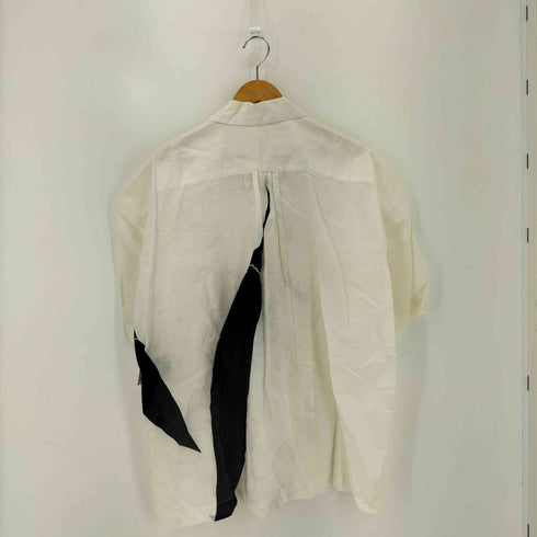 イッセイミヤケ ISSEY MIYAKE 95SS 黒タグ ポケット付き コットンリネン 唐辛子 プリント シャツ メンズ JPN:M