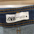 ザラ ZARA フロントポケット カットオフ ジップフライ ワイド デニム パンツ レディース 10