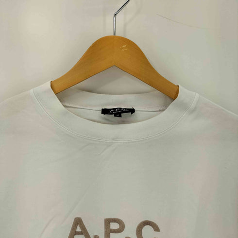 アーペーセー A.P.C. フロントロゴ刺繍 クルーネック 半袖Tシャツ メンズ JPN:M