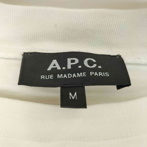 アーペーセー A.P.C. フロントロゴ刺繍 クルーネック 半袖Tシャツ メンズ JPN:M