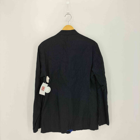 イッセイミヤケメン ISSEY MIYAKE MEN 00-10s 黒タグ リネン シワ加工 リバーシブル 3B マオカラージャケット メンズ