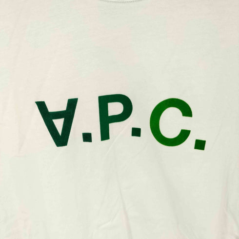 アーペーセー A.P.C. 30周年記念 フロッキー ロゴプリント クルーネック半袖Tシャツ メンズ M