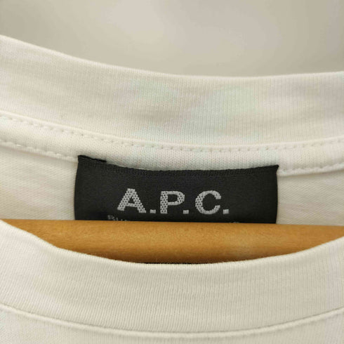 アーペーセー A.P.C. 30周年記念 フロッキー ロゴプリント クルーネック半袖Tシャツ メンズ M