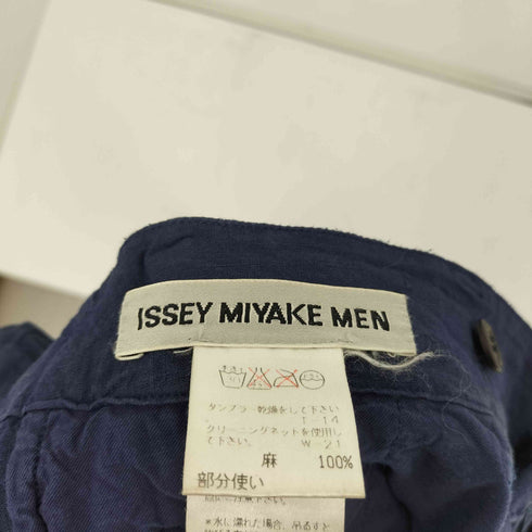 イッセイミヤケメン ISSEY MIYAKE MEN 00SS 銀タグ シワ コンデンス加工 リネン ワイドパンツ メンズ 03
