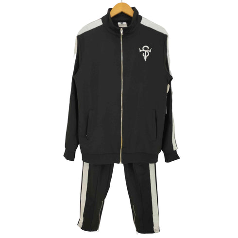 S.TIME TRACK SUIT 2023 BLACK/WHITE LINE セットアップ メンズ M