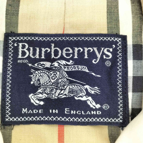 バーバリーズ BURBERRYS 英国製 裏地ノバチェック 比翼ステンカラーコート メンズ