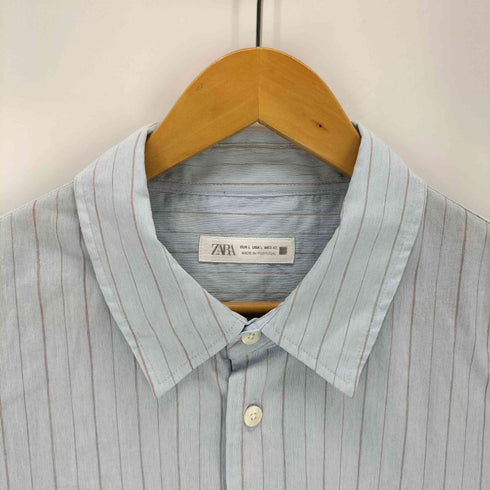 ザラ ZARA ストライプ柄フレアシャツ メンズ JPN:L