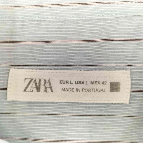 ザラ ZARA ストライプ柄フレアシャツ メンズ JPN:L