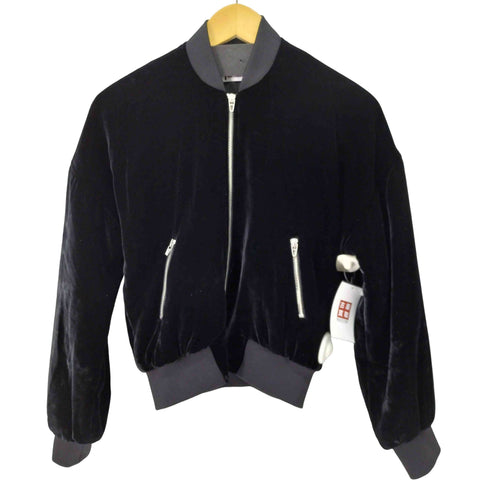 ティーバイアレキサンダーワン T by Alexander Wang Slightly Batted Bomber Jacket ベロア MA-1 レディース 0