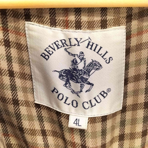 ビバリーヒルズポロクラブ BEVERLY HILLS POLO CLUB 裏地チェック ハリントンジャケット メンズ 4XL