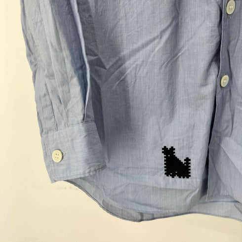 コムデギャルソンオム COMME des GARCONS HOMME 03AW 田中オム 裾犬刺繍 レギュラーカラー長袖シャツ メンズ JPN:S