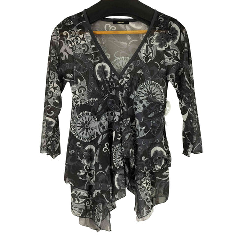 トルネードマート TORNADO MART 花柄シアーブラウス レディース