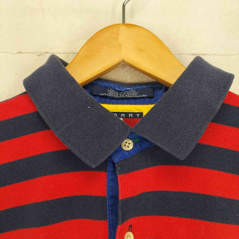 トミーヒルフィガー TOMMY HILFIGER ボーダー柄ポロシャツ メンズ L