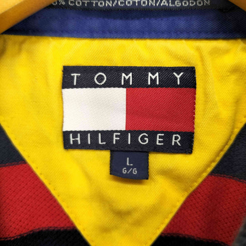 トミーヒルフィガー TOMMY HILFIGER ボーダー柄ポロシャツ メンズ L