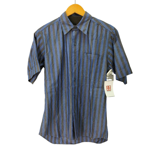 アニエスベーオム Agnes b.homme 90s MADE IN FRANCE コットンストライプ半袖シャツ メンズ 38