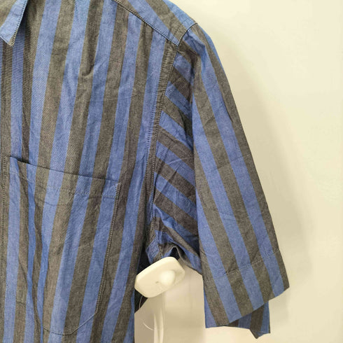 アニエスベーオム Agnes b.homme 90s MADE IN FRANCE コットンストライプ半袖シャツ メンズ 38