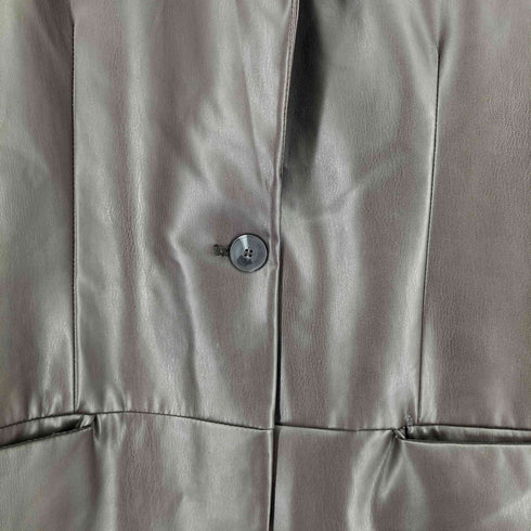 ザラ ZARA フェイクレザー テーラードジャケット レディース import:M