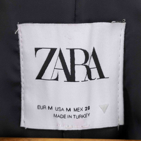 ザラ ZARA フェイクレザー テーラードジャケット レディース import:M