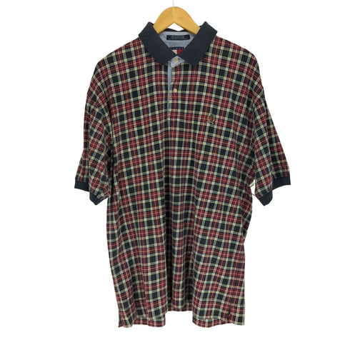 トミーヒルフィガー TOMMY HILFIGER チェック柄ポロシャツ メンズ XL