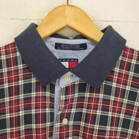 トミーヒルフィガー TOMMY HILFIGER チェック柄ポロシャツ メンズ XL