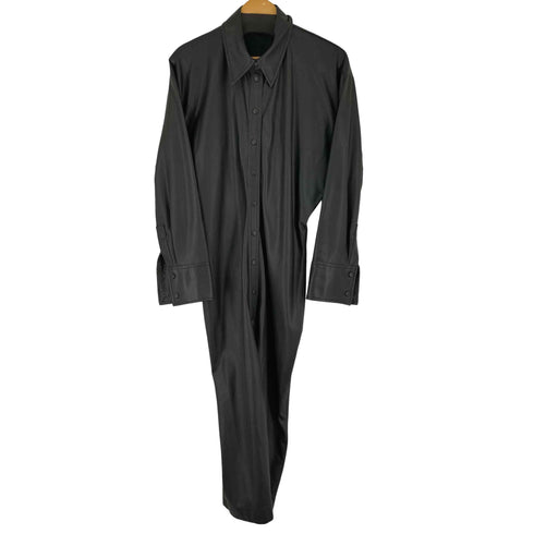 ザラ ZARA フェイクレザー シャツワンピース レディース import:M