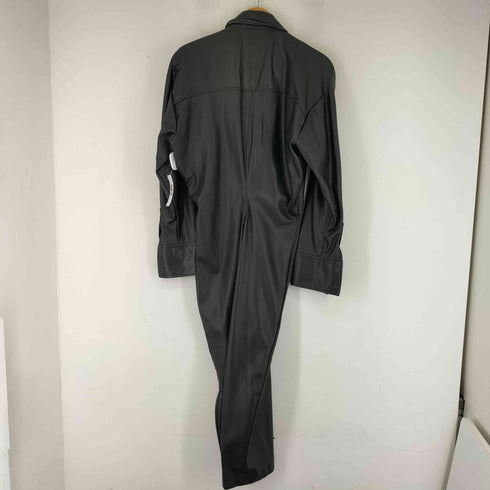 ザラ ZARA フェイクレザー シャツワンピース レディース import:M