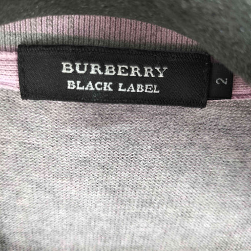 バーバリーブラックレーベル BURBERRY BLACK LABEL ホース刺繍ロゴ カーディガン メンズ 2