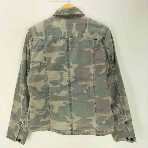 CENTER CLEASE センター クリース 迷彩 ウッドランド カモ 迷彩柄 ジップアップ ミリタリー ブルゾン ジャケット メンズ JPN:M
