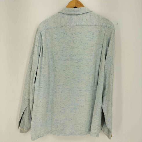 Stradivari 50-60s カスリ レーヨンシルク 長袖開襟シャツ メンズ 16-16 1/2