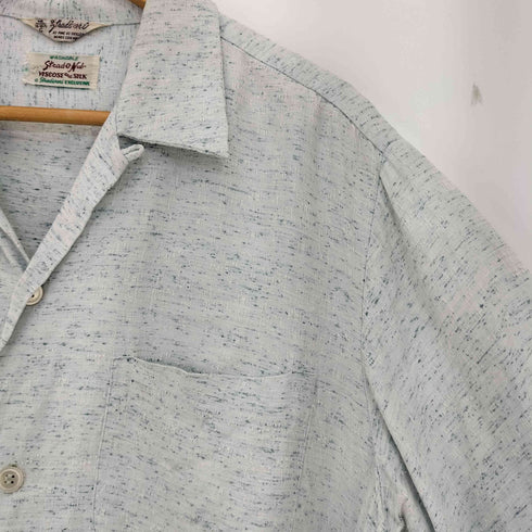 Stradivari 50-60s カスリ レーヨンシルク 長袖開襟シャツ メンズ 16-16 1/2