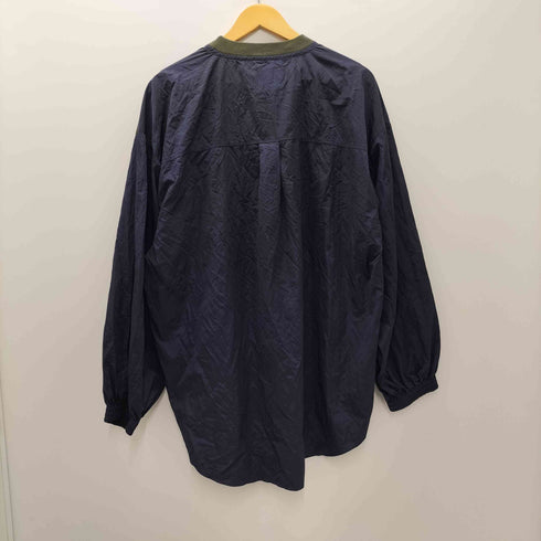メゾンスペシャル MAISON SPECIAL 23AW Knit Combination Prime-Over Woven Shirt Crew Neck Pullover ニット コンビネーション プライム オーバー シャツ クルーネック プルオーバー メンズ JPN:1