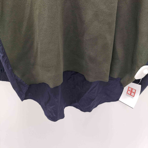 メゾンスペシャル MAISON SPECIAL 23AW Knit Combination Prime-Over Woven Shirt Crew Neck Pullover ニット コンビネーション プライム オーバー シャツ クルーネック プルオーバー メンズ JPN:1