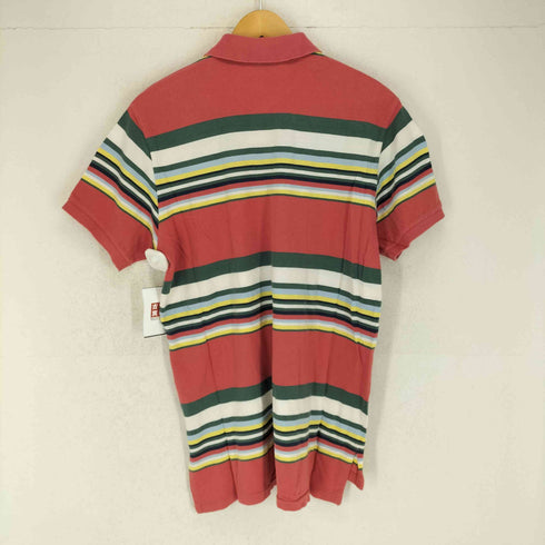 ポロバイラルフローレン Polo by RALPH LAUREN 90s CUSTOM FIT ポニー刺繍ボーダー柄ポロシャツ メンズ XL
