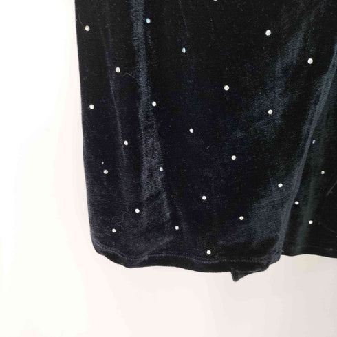 ザラ ZARA スパンコール ベロア カシュクールワンピース レディース import:S