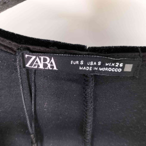 ザラ ZARA スパンコール ベロア カシュクールワンピース レディース import:S